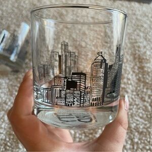 City Bird Detroit Skyline Rocks Glass - Thumbnail 3
